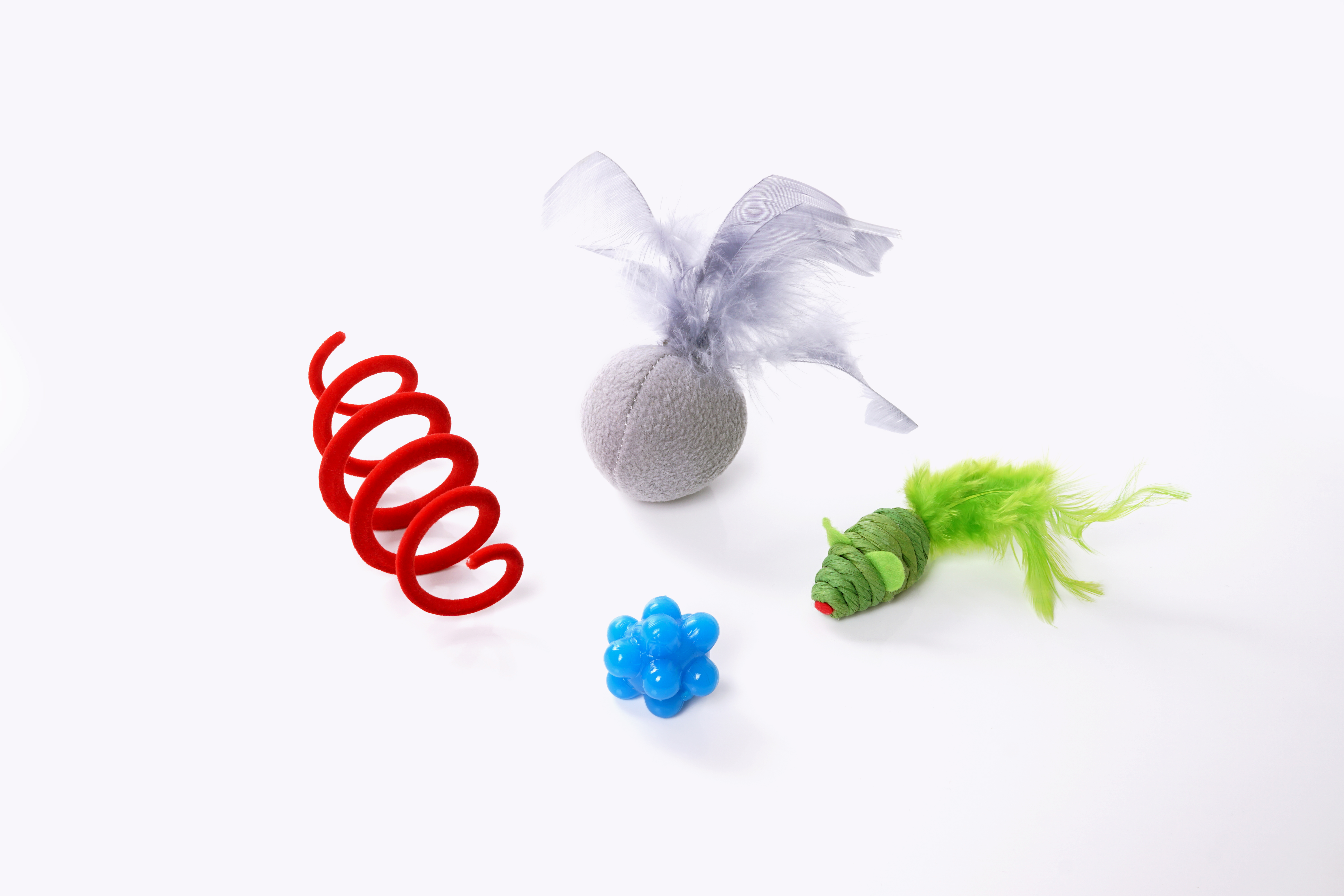 colorful cat toys