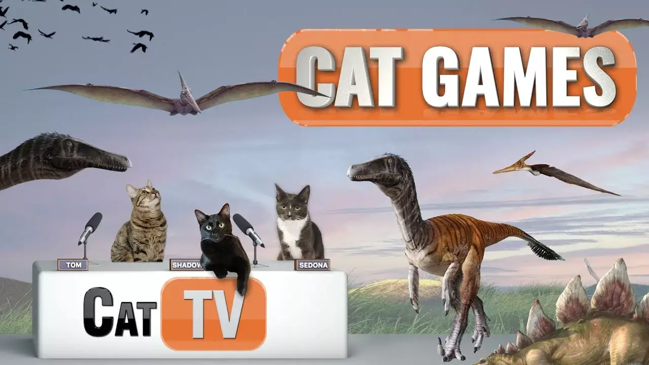CAT Games | Purrasic World – Dino-tastic Entertainment for Cats! 🦕😺 | Videos For Cats to Watch