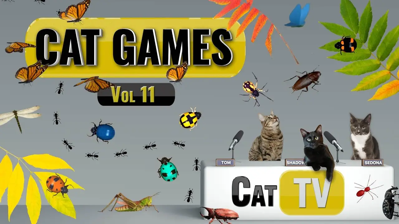 CAT Games | Ultimate Cat TV Bugs and Butterflies Compilation Vol 11 🪲 🐞🦋🦗 | Videos For Cats to Watch